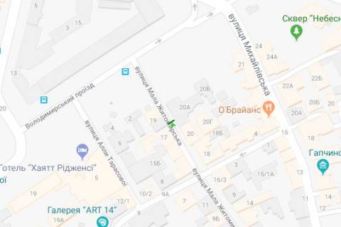 Ситилайт A в Васильевке, 1.2x1.8  Мала Житомирська вул., 20а схема