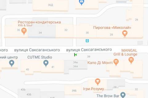 Ситилайт A в Киеве, 1.2x1.8  Саксаганського вул., 39А схема