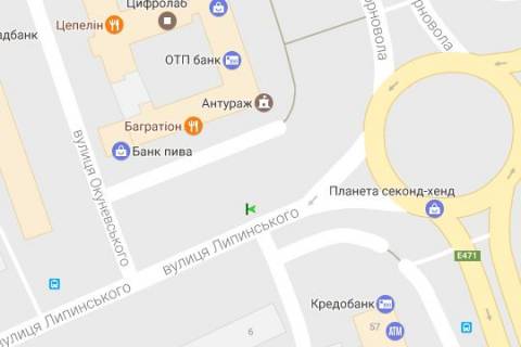 Скроллер A в Львове, 2.3x3.14  Вячеслава Чорновола просп., 59 - Вячеслава Липинського вул. - 272736 схема