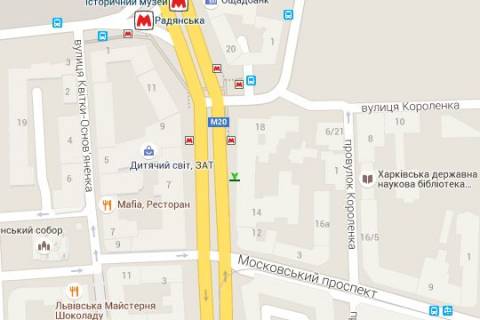 Бэклайт B в Харькове, 1.2x1.8  Конституції пл., 16 схема