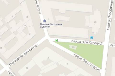 Бэклайт A в Одессе, 1.2x1.8  Віри Холодної пл., 3А - Спіридонівська вул. схема