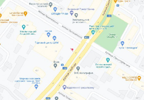 Видеоборд A в Хмельницком, 2.3x3.14  Свободи вул., 48 (розширення 480х336) - 662583 схема