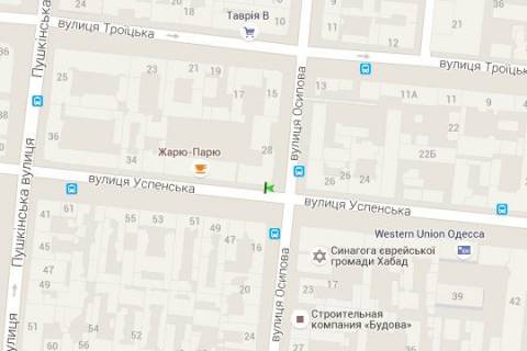 Сiтiлайт A у Одесі, 1.2x1.8  Успенська вул., 28/30 - Осипова вул. схема