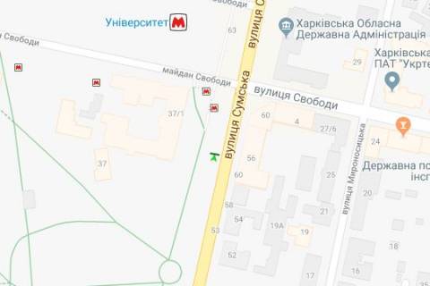 Ситилайт B в Харькове, 1.2x1.8  Сумська вул., 37 (№2) схема