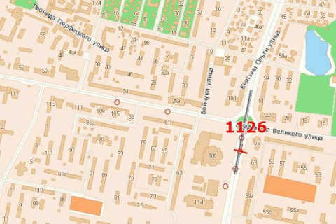 Билборд B в Васильевке Княгині Ольги вул., 59-а (від центру) схема