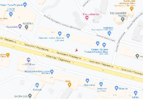 Видеоборд A в Киеве, 2.3x3.14  Берестейський просп., 22 (розширення 480х336) - 662299 схема