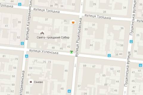 Сiтiлайт B у Одесі, 1.2x1.8  Рішельєвська вул., 42 - Успенська вул. (направ від залізн. вокзала) схема