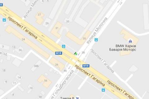 Скроллер A в Харькове, 2.3x3.14  Гагаріна просп. - Молочна вул. (Кірова (Червонозаводський р-н) вул.) - 102696 схема