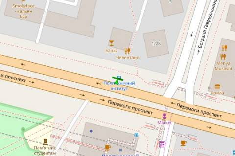 Нестандарт B в Киеве, 1.2x1.8  Берестейський просп., , 28, зуп. ст.М. «Політехнічний інститут» (2) схема