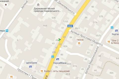 Бэклайт B в Харькове, 1.2x1.8  Сумська вул., 49 схема