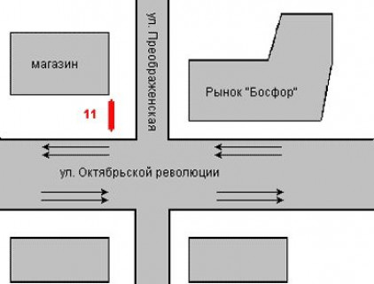 Беклайт A у Кропивницький (Кіровоград), 1.2x1.8  Вокзальна вул. (Жовтневої Революції вул.), 37/16 схема