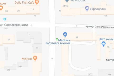 Сiтiлайт B у Києві, 1.2x1.8  Велика Васильківська вул., 45/17 схема