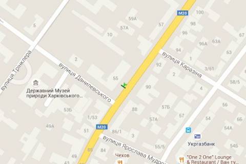 Сiтiлайт A у Харкові, 1.2x1.8  Сумська вул., 55 схема
