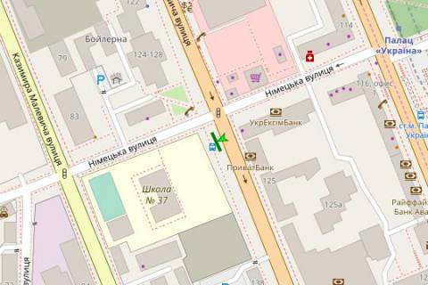 Сiтiлайт B у Києві, 1.2x1.8  Антоновича вул. (Горького вул.), 130\17, зуп.  «Володимирський ринок» (2) схема