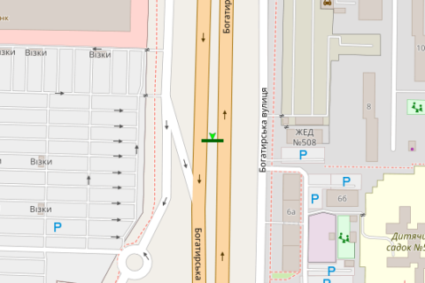 Билборд A в Васильевке, 3x6  Богатирська вул., 6 напроти "Епіцентру" (в напрямку Києва) схема