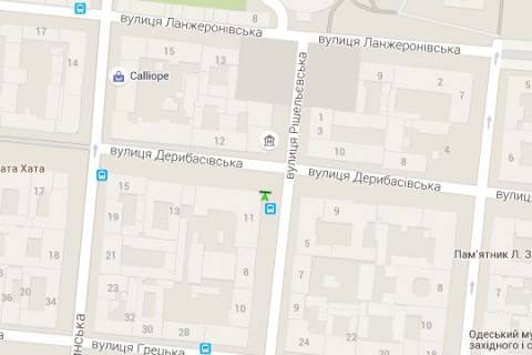 Ситилайт B в Одессе Рішельєвська вул., 6 - Дерибасівска вул. схема