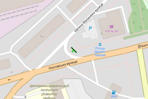 Билборд B в Кропивницкий (Кировоград), 3x6  Полтавська вул. - Дружби народів пл. схема