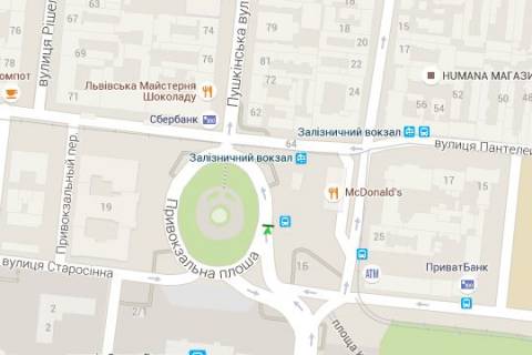 Бэклайт A в Одессе, 1.2x1.8  Привокзальна пл. схема