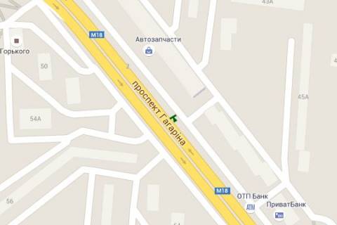 Бэклайт A в Васильевке, 2.3x3.14  Гагаріна просп., 43-а схема