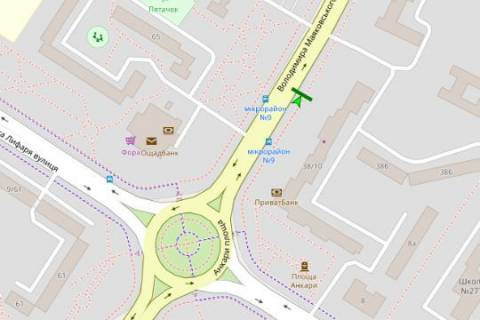Билборд A в Киеве, 3x6  Володимира Маяковського просп., 38/10 схема
