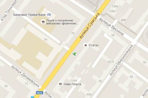 Ситилайт B в Харькове, 1.2x1.8  Сумська вул., 126 (№1) схема