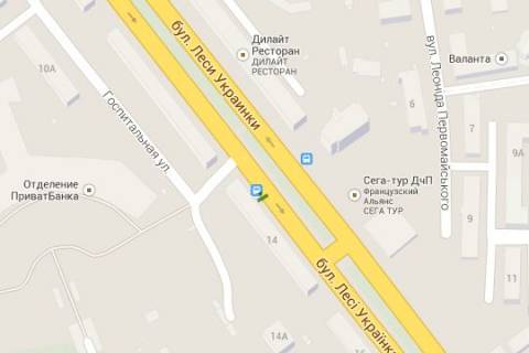 Сiтiлайт A у Василівці, 1.2x1.8  Лесі Українки бульв., 14;_ зупинка громадського транспорту схема