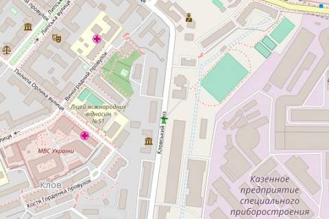 Беклайт A у Києві, 1.2x1.8  Кловський узвіз, 6, навпроти схема