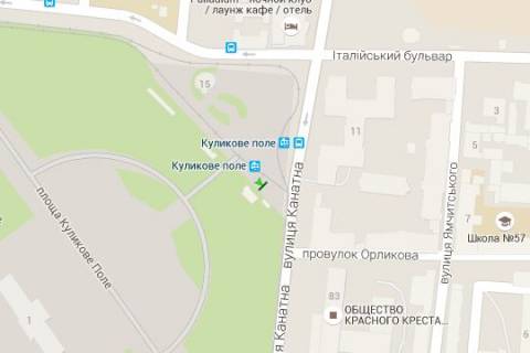 Бэклайт A в Одессе, 1.2x1.8  Канатна вул. - Куликове поле пл., №2 схема
