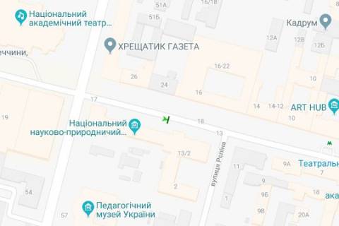 Ситилайт A в Киеве, 1.2x1.8  Богдана Хмельницького вул., 15/2 схема