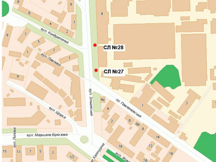 Бэклайт A в Полтаве, 1.2x1.8  Зiнькiвська вул., 6 (№1) схема