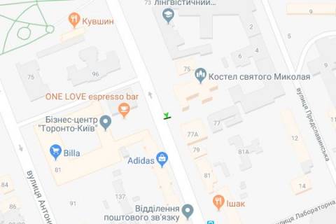 Беклайт B у Києві, 1.2x1.8  Велика Васильківська вул., 75  схема