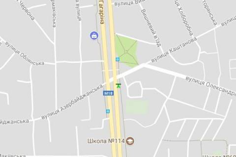 Скроллер A в Харькове Гагаріна просп. - Каштанова вул. - 408049 схема