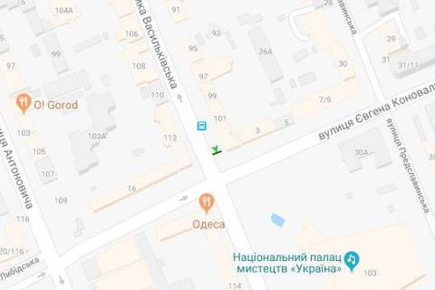 Ситилайт B в Киеве, 1.2x1.8  Велика Васильківська вул., 101  схема
