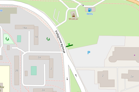 Билборд B в Васильевке, 3x6  Райдужна вул., напроти буд. 14 Апо просп.Шухевича схема