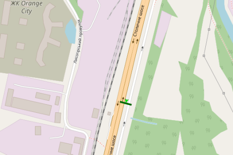 Билборд B в Киеве, 3x6  Столичне шосе, "ЖК SVITLO PARK" 1,7 км до Південого мосту (у напрямку Конча-Заспи) схема