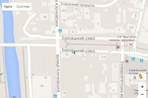 Ситилайт A в Харькове, 1.2x1.8  Бурсацький узвіз, 9 схема