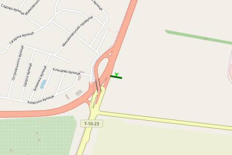 Білборд, Бігборд (Борд)  A у Глевасі, 5x12  Київ - Одеса, 14км+700м до  Києва (поворот на Васильків) (у напрямку   Києва) схема