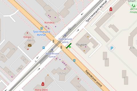 Призма A в Киеве, 3x6  Харківське шосе - Тростянецька вул. - 616297 схема