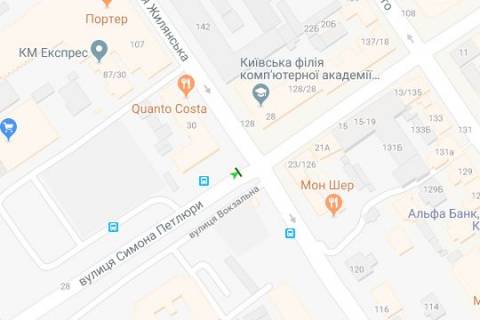 Бэклайт B в Киеве, 1.2x1.8  Симона Петлюри вул., 30  схема