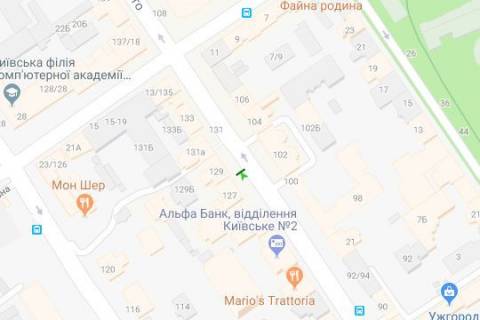 Ситилайт A в Киеве, 1.2x1.8  Саксаганського вул., 129А схема