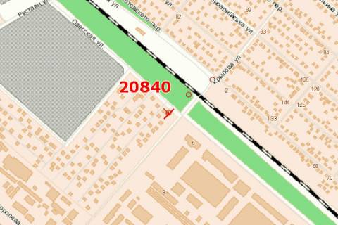 Билборд A в Черкассах, 3x6  Одеська вул. - Сумгаїтська вул. схема