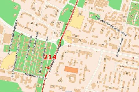 Билборд A в Васильевке Кульпарківська вул. - Щирецька вул. (від центру) схема