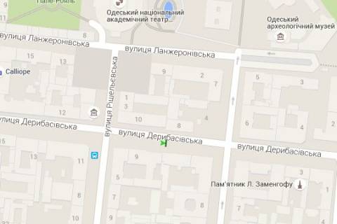 Беклайт A у Одесі, 1.2x1.8  Дерибасівска вул., 7 схема