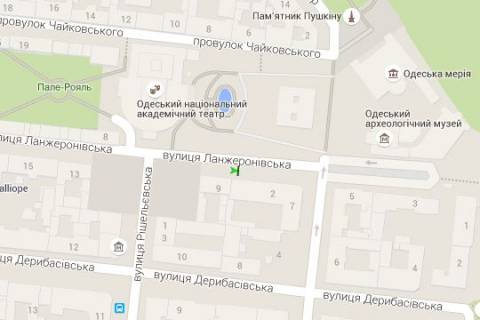 Бэклайт A в Одессе, 1.2x1.8  Ланжеронівська вул., 2 схема