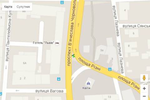 Бэклайт A в Львове, 1.2x1.8  Вячеслава Чорновола просп., 3 схема