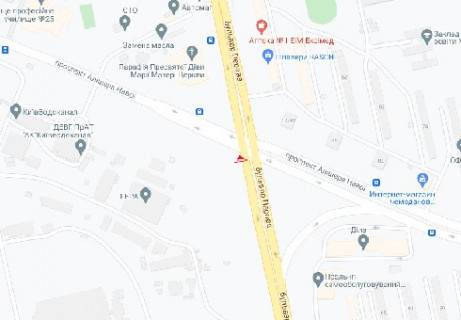 Видеоборд A в Киеве, 4x8  Воскресенський просп. — Алішера Навої просп. - 662543 схема