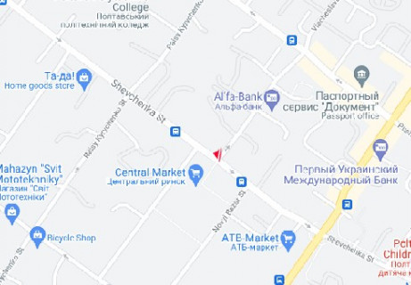 Видеоборд A в Полтаве, 2.3x3.14  Шевченка вул., 53 (розширення 480х336) - 616733 схема