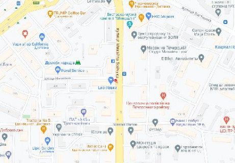 Видеоборд A у Києві, 2.3x3.14  М. Бойчука ул. (Кіквідзе), 6а, (розширення 480х336) - 616335 схема