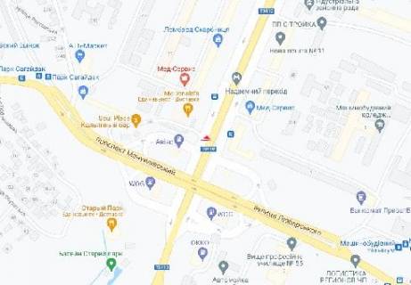 Видеоборд A в Днепр (Днепропетровск), 2.3x3.14  Слобожанський просп. (Укрпошта), (розширення 480х336) - 615971 схема