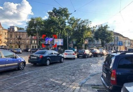 Видеоборд A у Львові, 2.3x3.14  Франко пл. (на островке) - 641167 Фото 1